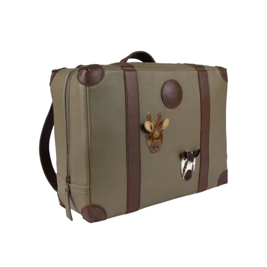 Donsje Kids TRAVIS Leather School / Travel Backpack - Animal