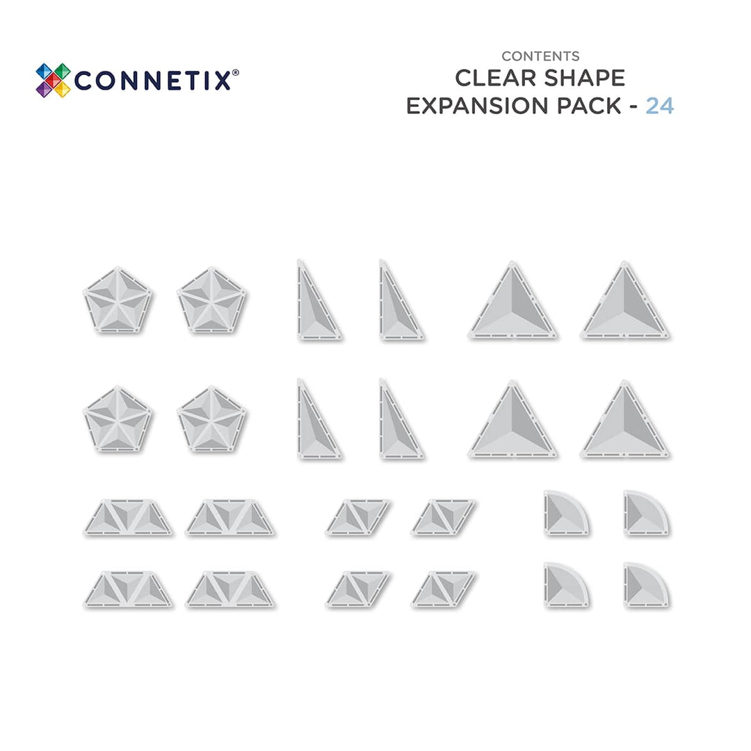 >CONNETIX Clear Tiles - 24 Pieces Expansion Pack