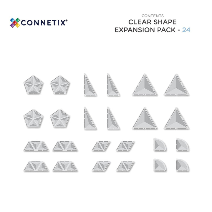 >CONNETIX Clear Tiles - 24 Pieces Expansion Pack
