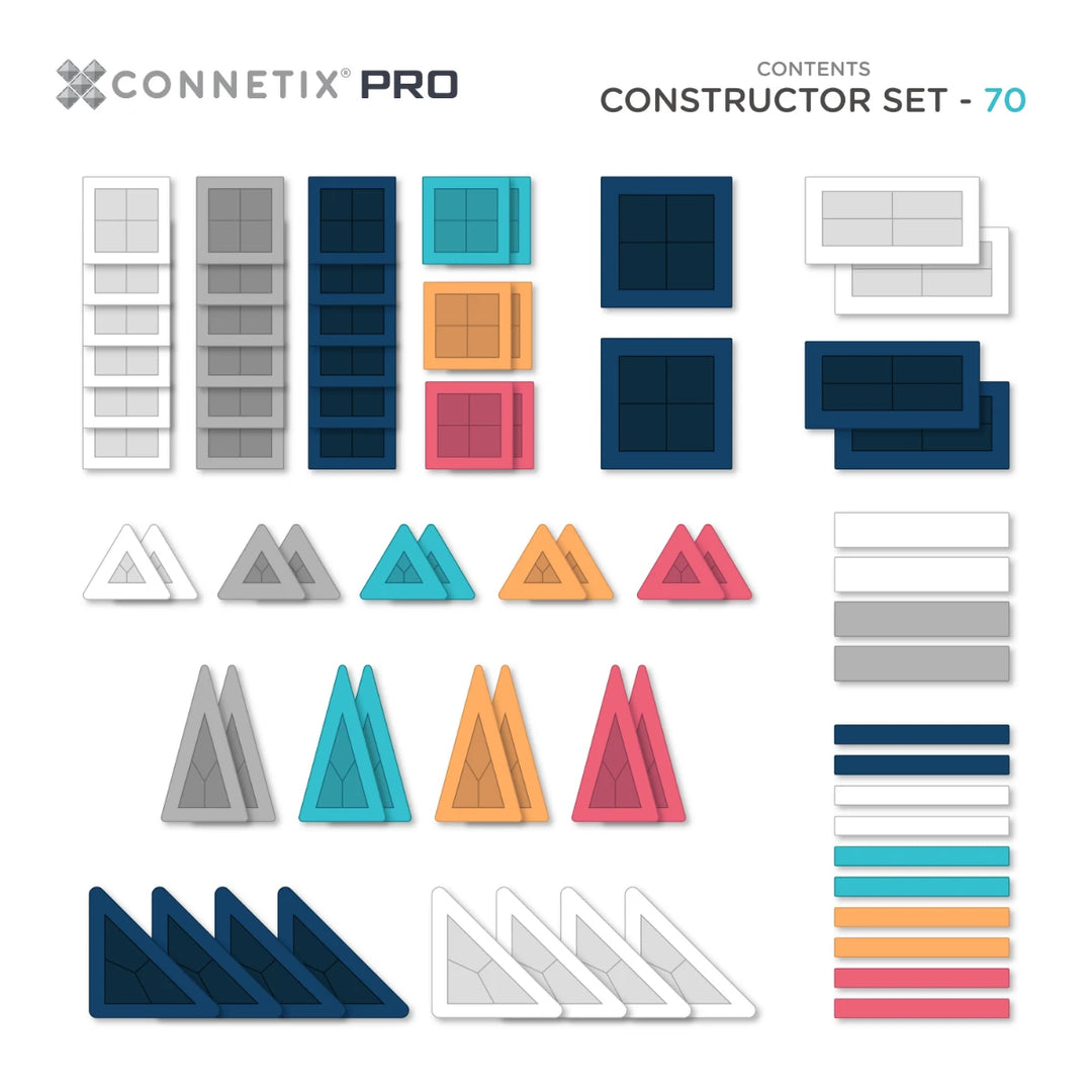 >CONNETIX PRO Tiles - 70 Pieces Constructor Pack