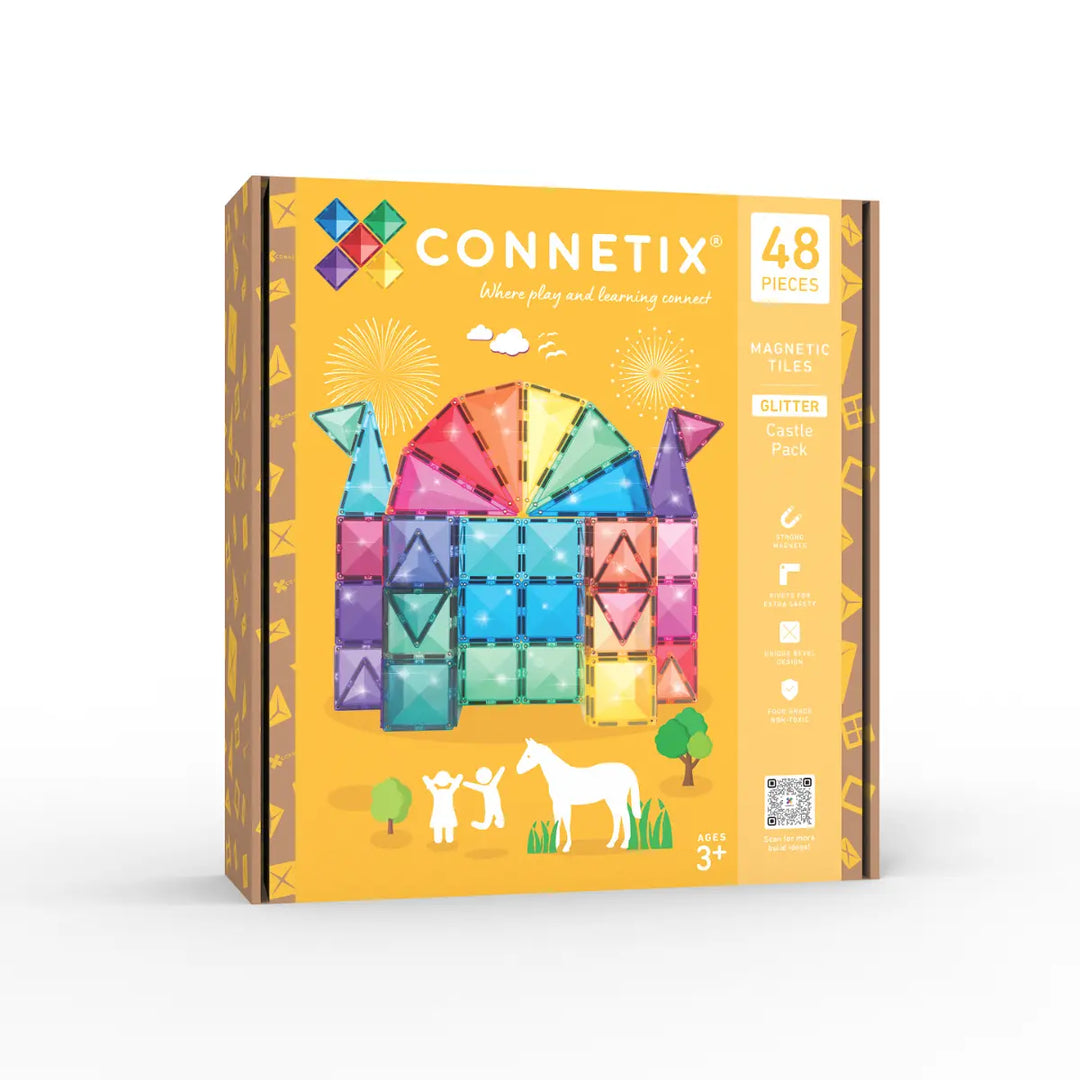 >CONNETIX Glitter Tiles - 48 Pieces Castle Pack
