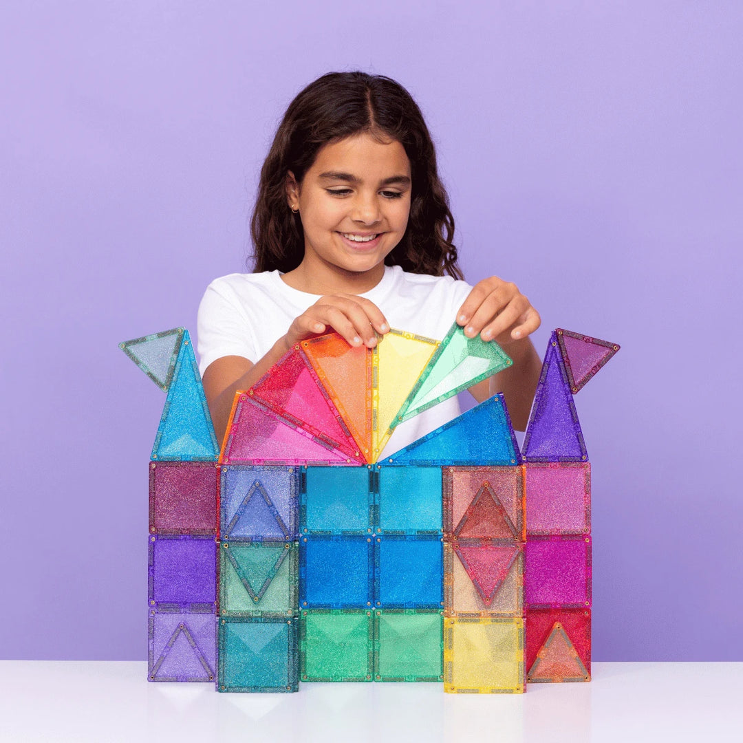 >CONNETIX Glitter Tiles - 48 Pieces Castle Pack
