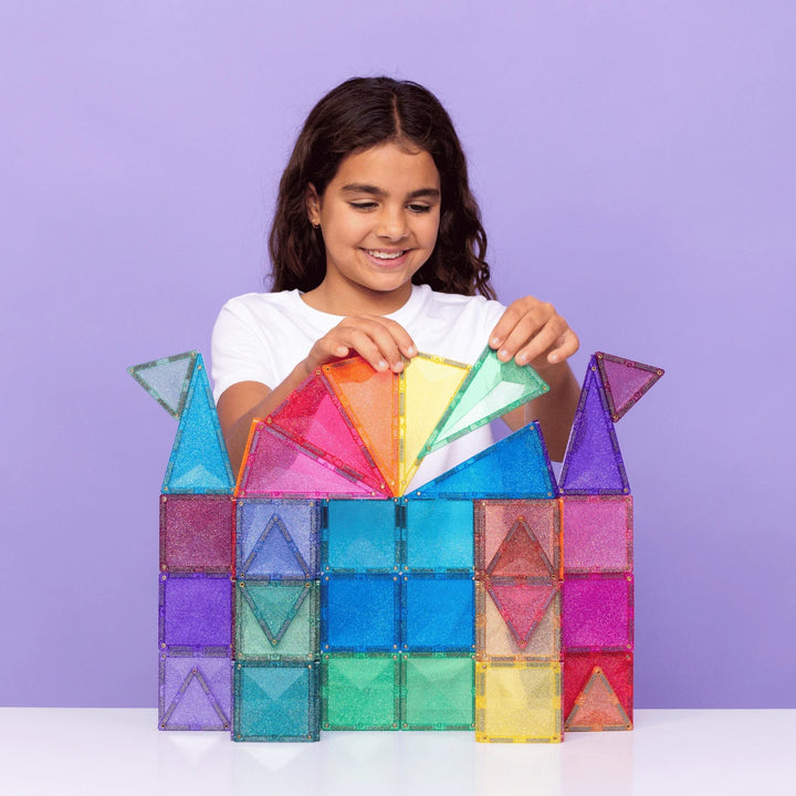 >CONNETIX Glitter Tiles - 48 Pieces Castle Pack