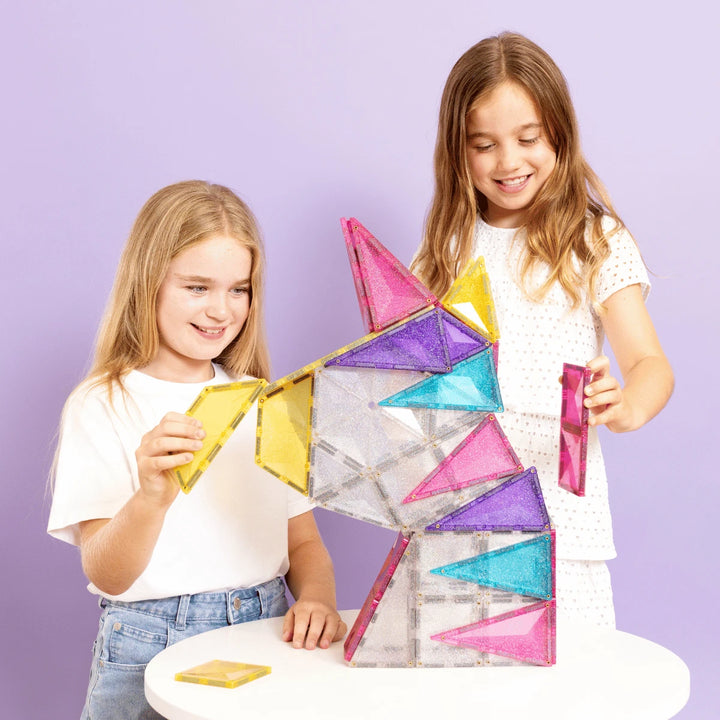 >CONNETIX Glitter Tiles - 56 Pieces Unicorn Pack