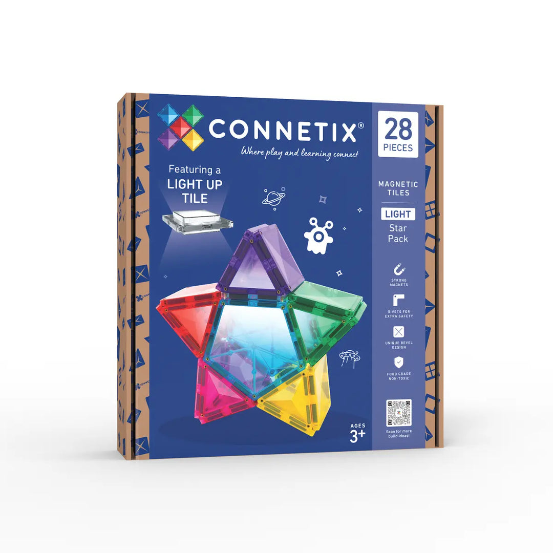 >CONNETIX Light Up Tiles - 28 Pieces Star Pack