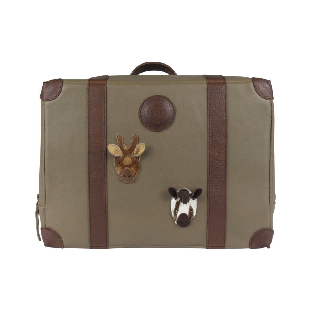 Donsje Kids TRAVIS Leather School / Travel Backpack - Animal