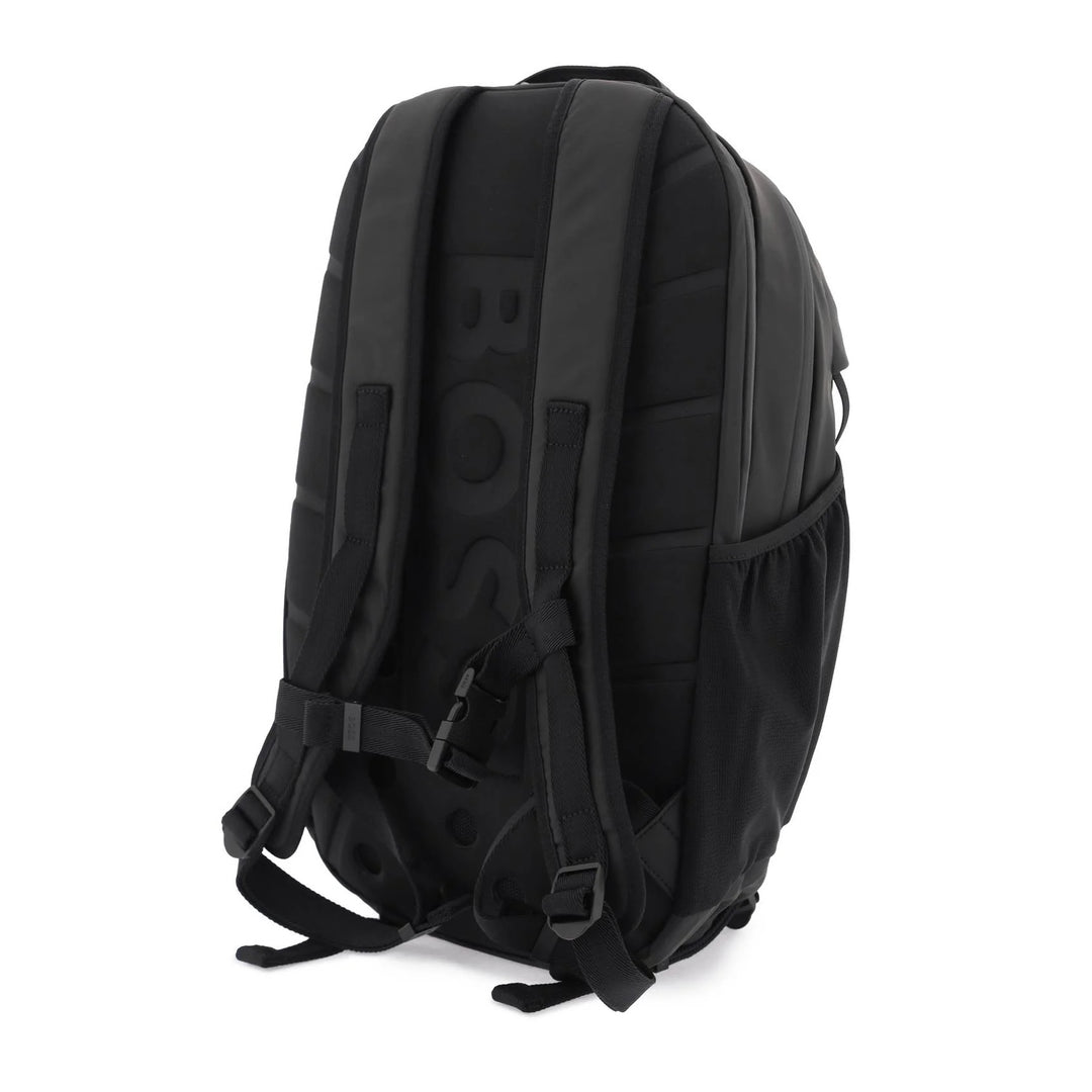 BOSS Technical Fabric Coated Backpack - Black