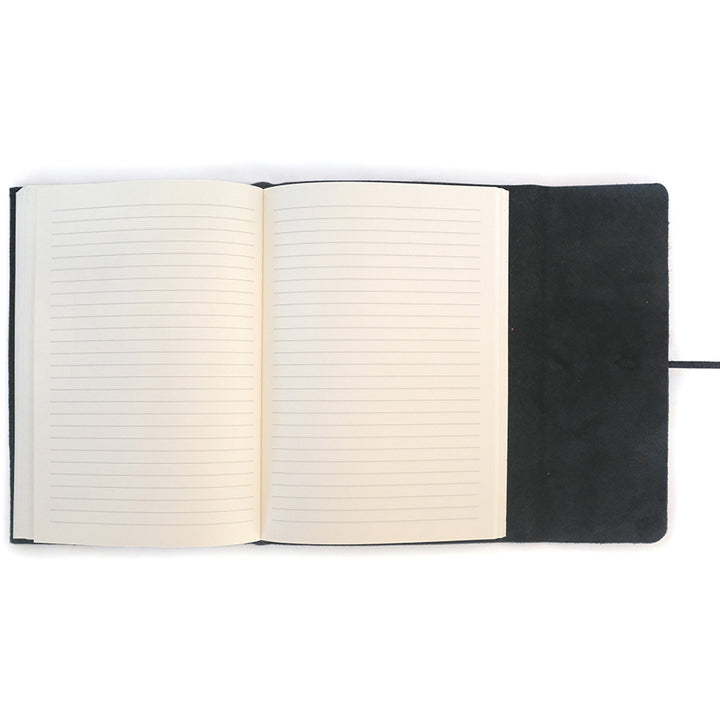 >Cavallini Leather Journal - Journalino Grande Black - 6" X 8"