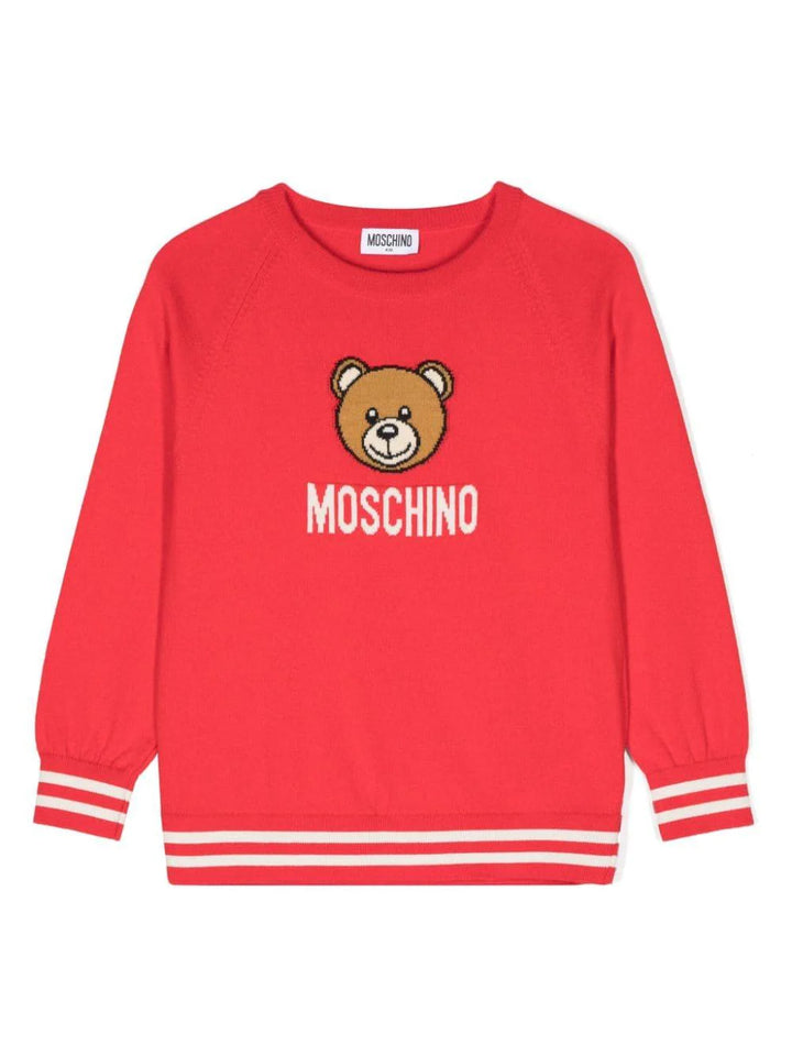 Moschino Kids Teddy Bear Sweater - Red