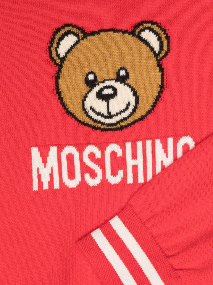 Moschino Kids Teddy Bear Sweater - Red