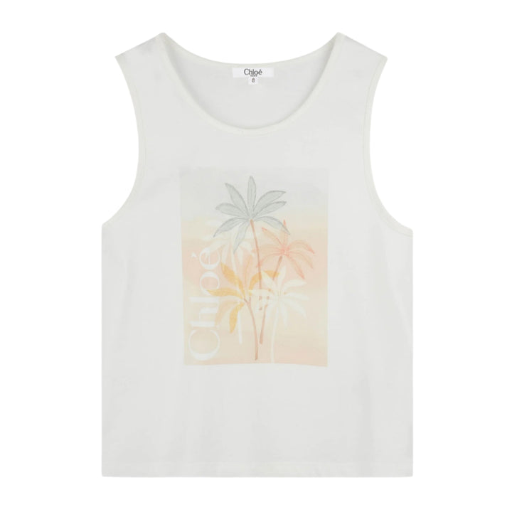 Chloe Kids Graphic-Print Tank Top - 8Y