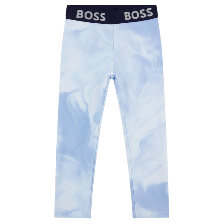 BOSS Kids Super-Stretch Leggings w/ All-Over Print - 12Y