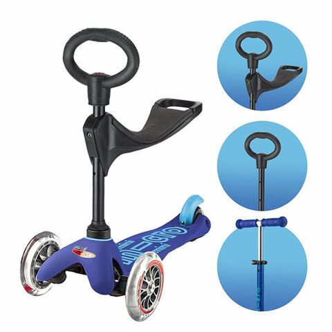 Micro Kids Mini 3in1 Deluxe Scooter - Blue [Ages 1-5]