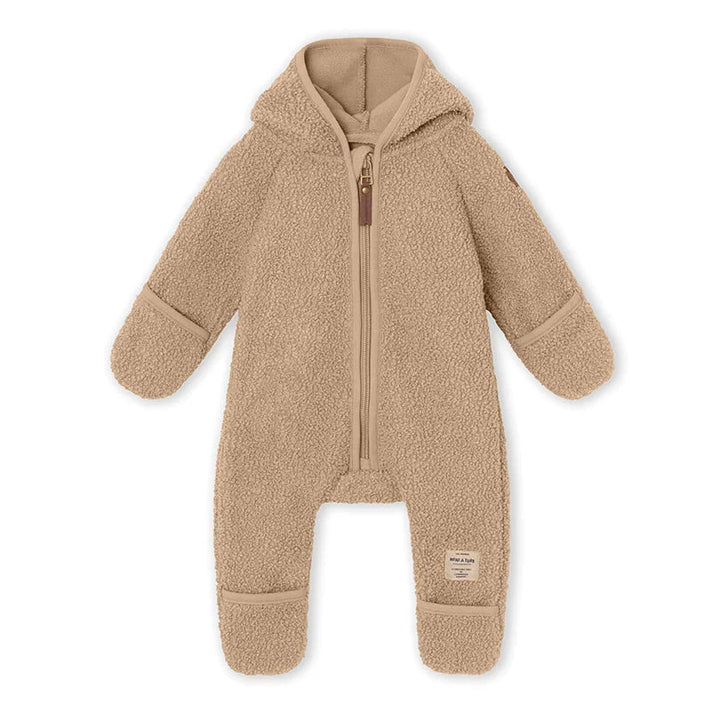 MINI A TURE Baby MATADEL Teddyfleece Jumpsuit - Savannah Tan