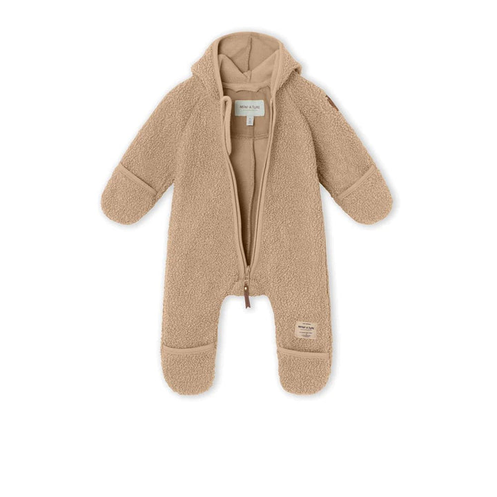 MINI A TURE Baby MATADEL Teddyfleece Jumpsuit - Savannah Tan