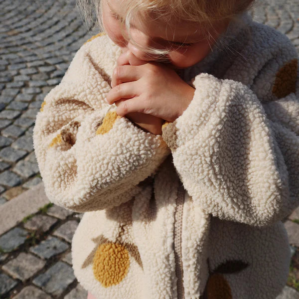 Konges Sloejd Kids Jody Teddy Jacket - Mon Grand Citron