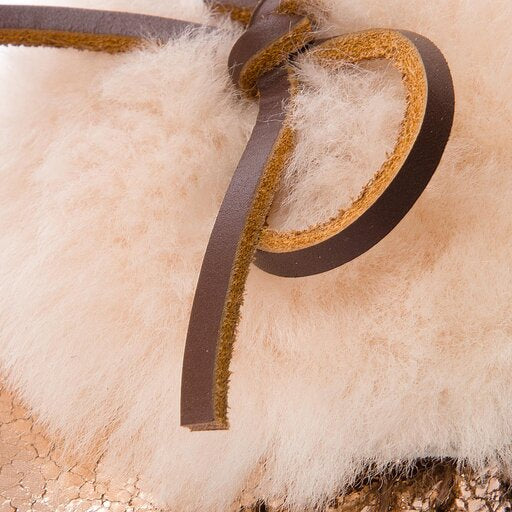 EMU AUSTRALIA Women's Amity Cuff Crackled Moccasin Slipper