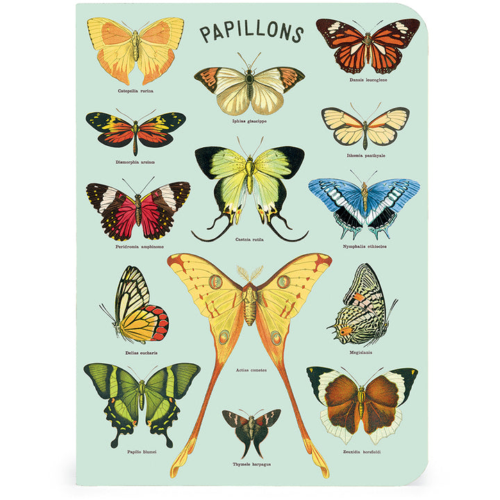 >Cavallini Mini Notebooks - Butterflies - 96 pages 4" x 5.5" (10 cm x 14 cm)