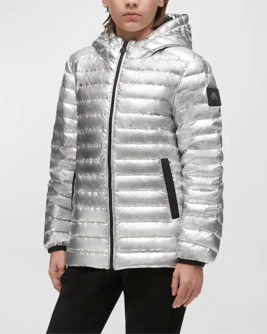 Moose Knuckles Kids Air Down Jacket - Metallic Silver