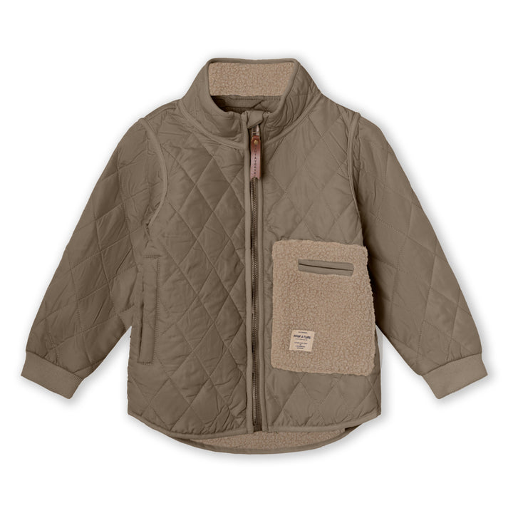 MINI A TURE Kids LOU Thermo Jacket in Morel Grey