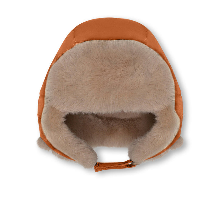 >MINI A TURE Kids CRISTER Teddy Lined Winter Hood - Leather Brown