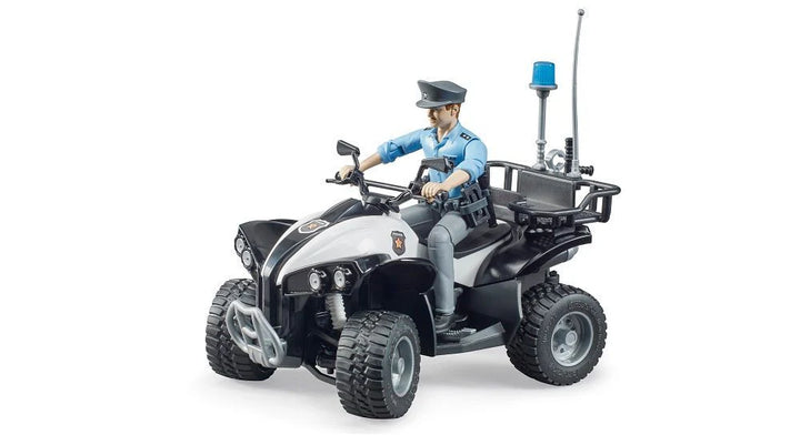 >Bruder 63011 Police Quad w/ Light Skin Policeman and Accessories