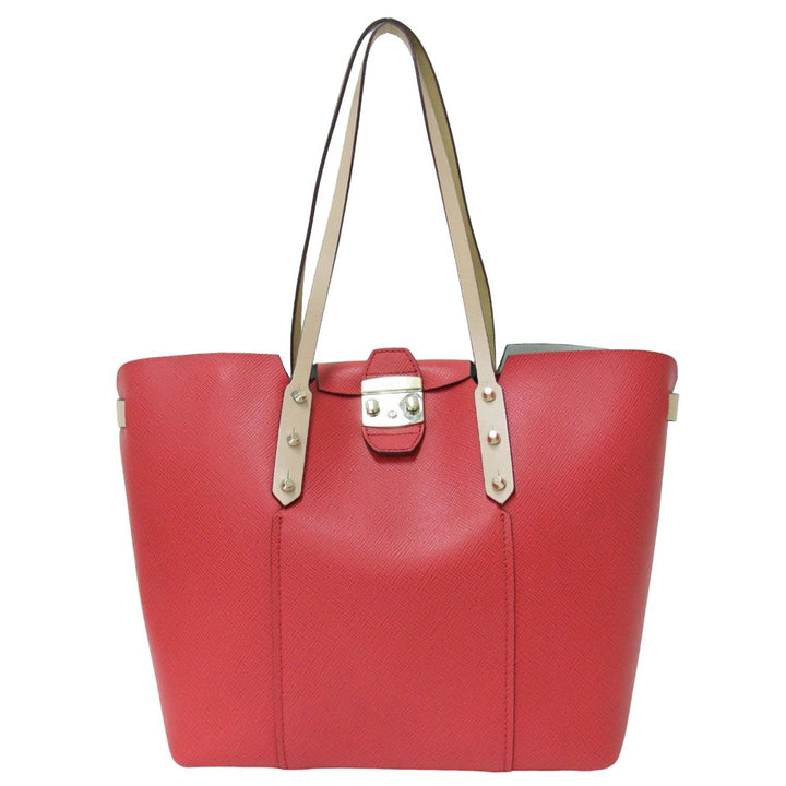 FURLA Saffiano Leather Shoulder Bag - Red