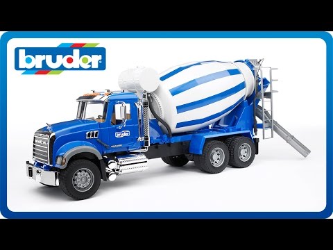 >Bruder 02814 MACK Granite Cement Mixer