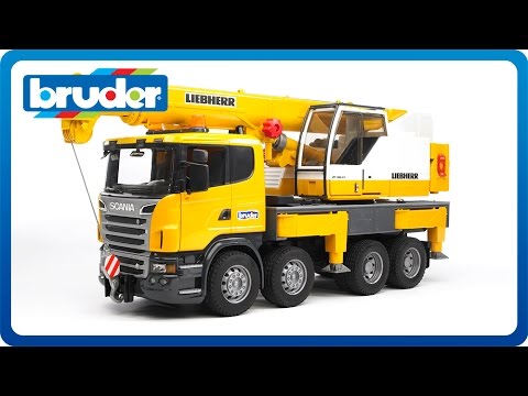 >Bruder 03571 SCANIA Super 560R Liebherr Crane Truck w/ Light&Sound 24.4 x 7.3 x 10.6 inch