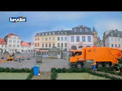 >Bruder 03760 MAN TGS Garbage Truck Orange