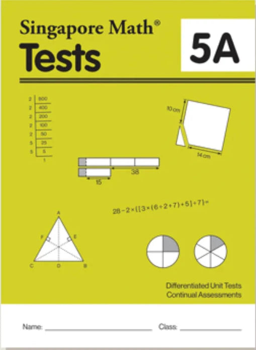 >Singapore Math Primary Mathematics Common Core Edition Tests 5A