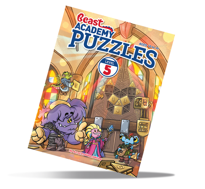 Beast Academy Level 5 Math Books - Ages 10-13 with FREE Puzzles Book