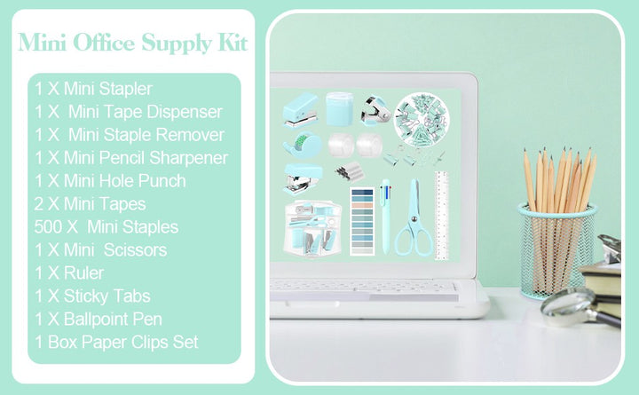 Mini Office/School Supplies - Green