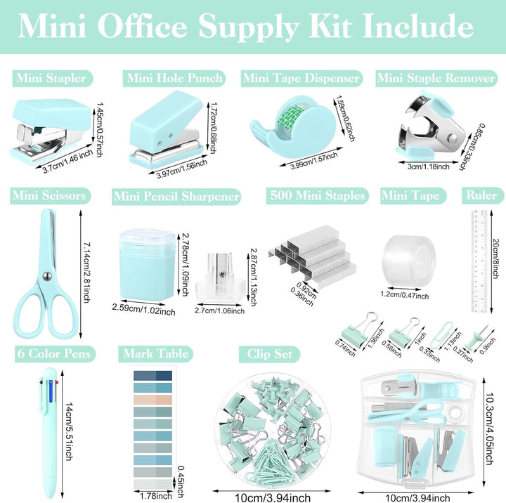 Mini Office/School Supplies - Green