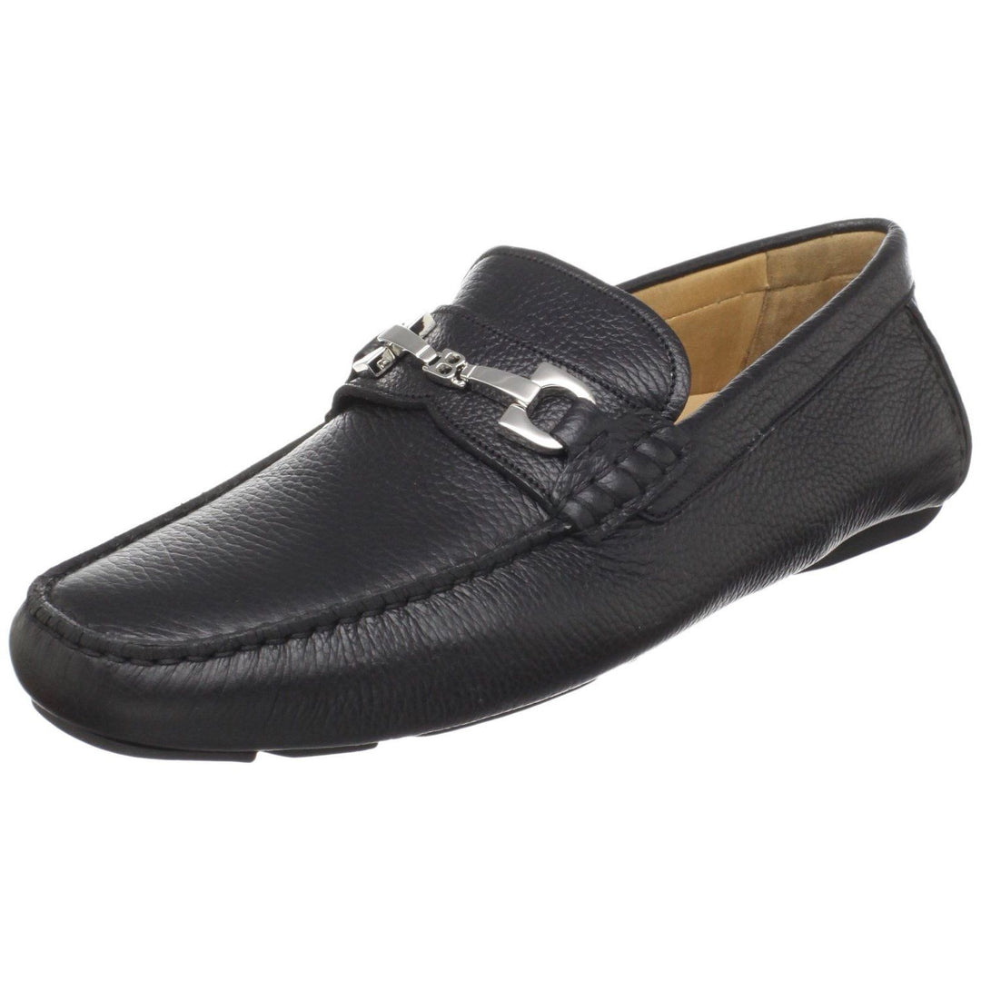 BALLY Mens Waffry /130 Plain Loafers in Black Bovine Leather 6171386