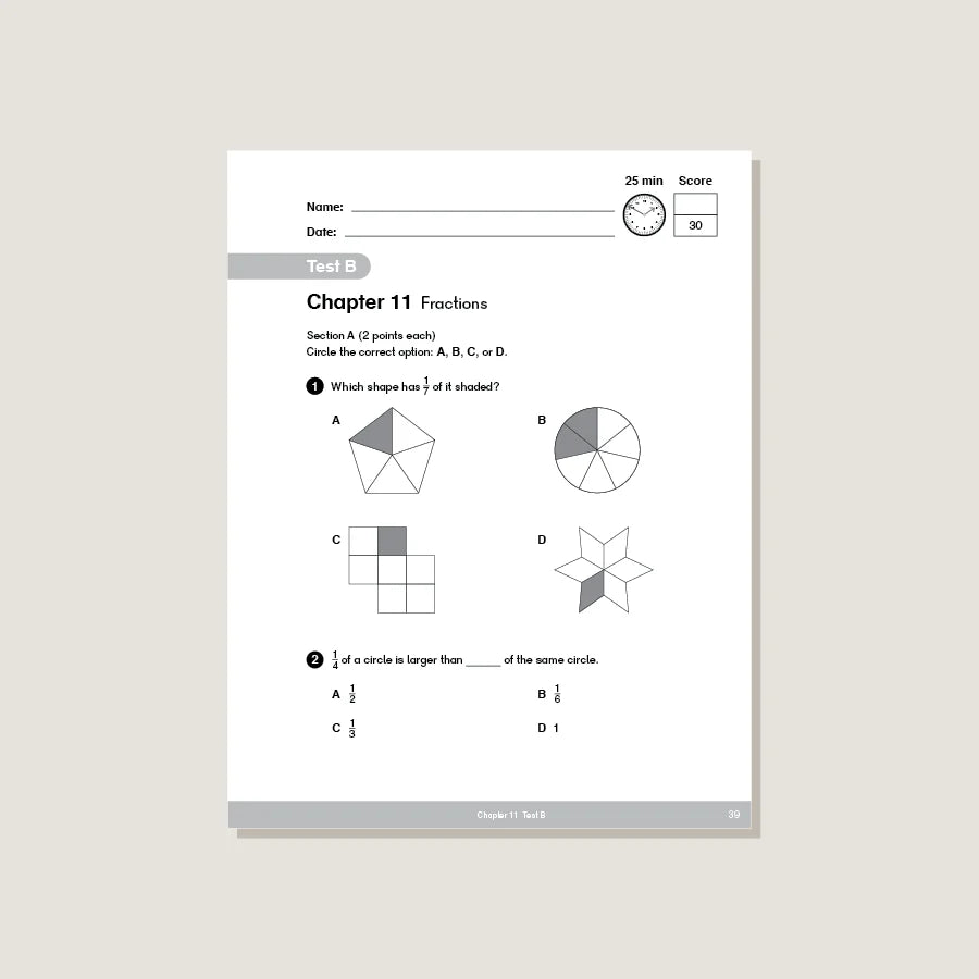 >Singapore Math - Dimensions Math Tests 2B