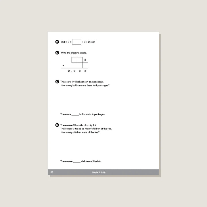 >Singapore Math - Dimensions Math Tests 3A