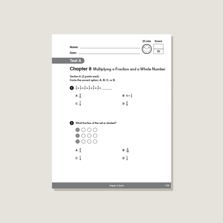 >Singapore Math - Dimensions Math Tests 4A