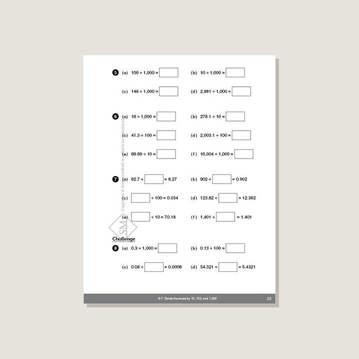 Singapore Math - Dimensions Math Workbook 5B