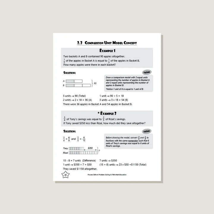 >Singapore Math Fan-Math Process Skills in Problem Solving Level / Grade 5