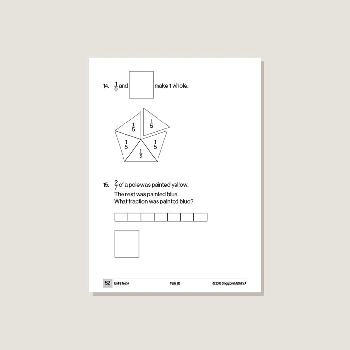 >Singapore Math Primary Mathematics Common Core Edition Tests 2B