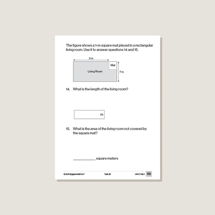 >Singapore Math Primary Mathematics Common Core Edition Tests 3B