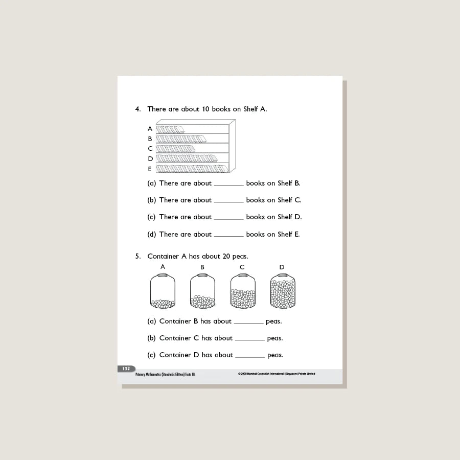 >Singapore Math Primary Mathematics Standards Edition Tests 1B