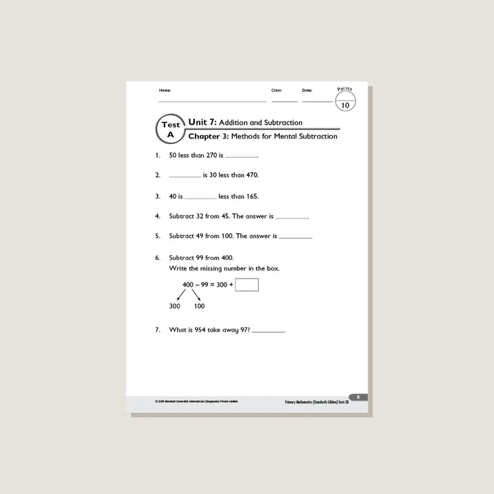 >Singapore Math Primary Mathematics Standards Edition Tests 2B