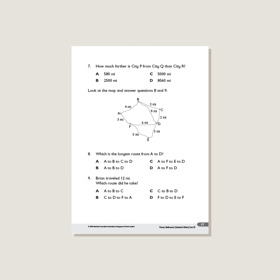 >Singapore Math Primary Mathematics Standards Edition Tests 3B