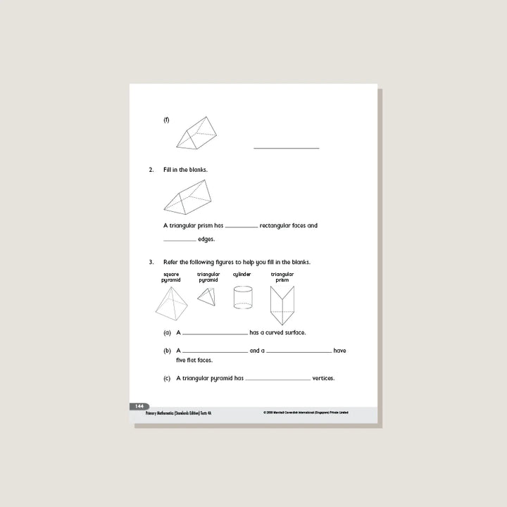 >Singapore Math Primary Mathematics Standards Edition Tests 4A