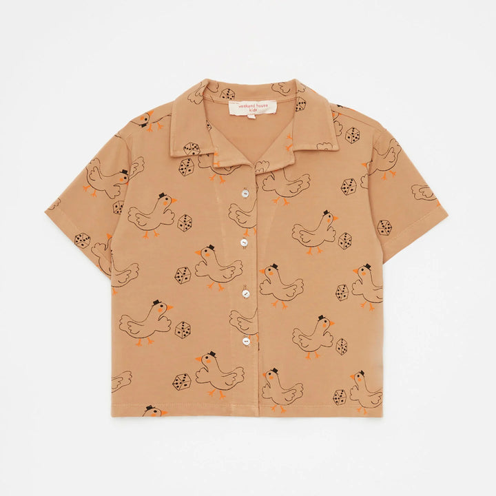 WEEKEND HOUSE KIDS Buttoned Short Sleeve Shirt - Goose