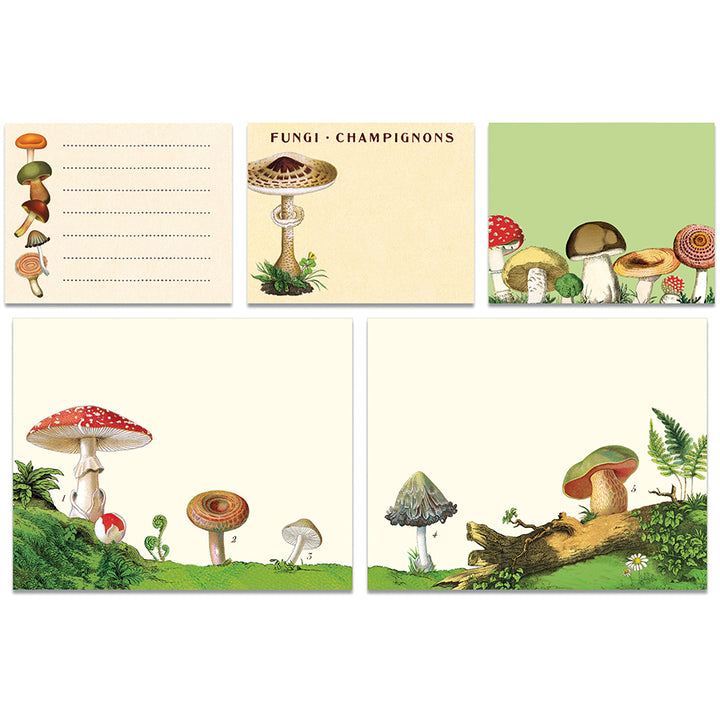 >Cavallini Sticky Notes - Mushrooms