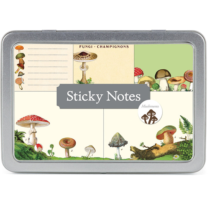 >Cavallini Sticky Notes - Mushrooms