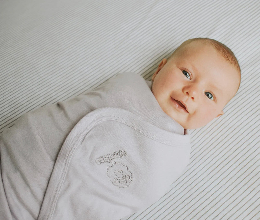 >Woolino Merino Wool Swaddle Blanket 39" x 35.5" - Beige